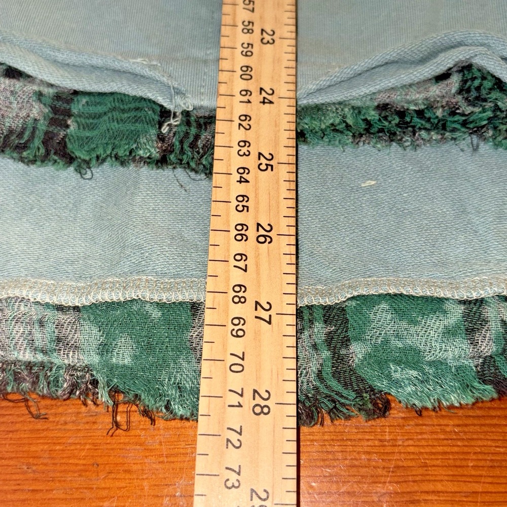 POL Women's Shacket XL NWOT Sage Green Black Patchwork Button Down Cotton Collar - Picture 5 of 8